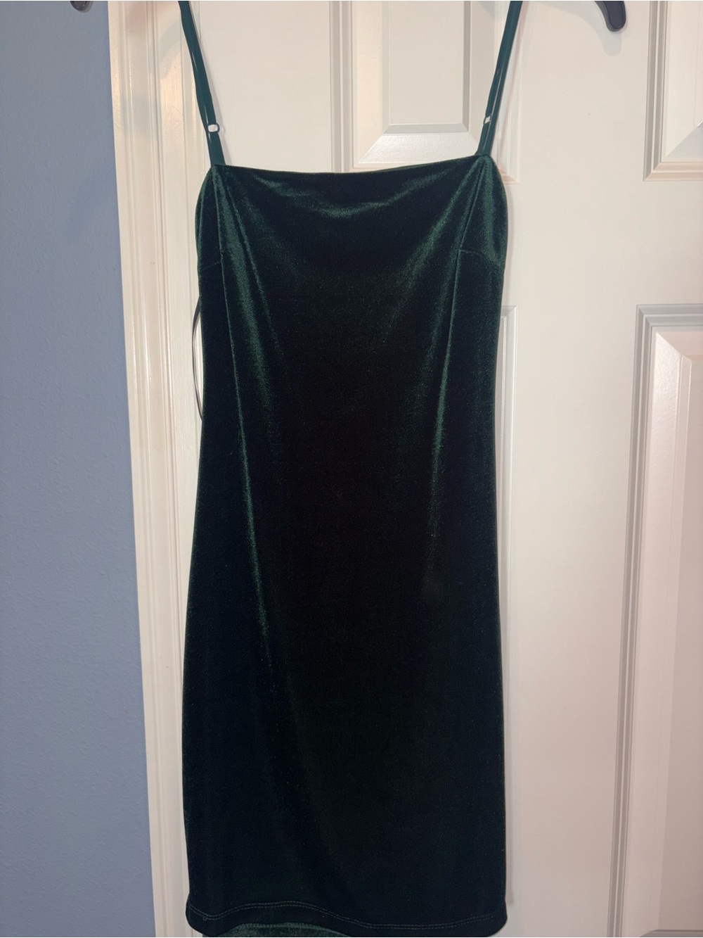 B Darlin Emerald Green Velvet Midi Slip Dress